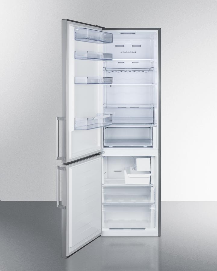 Summit 24" Wide Built-In Bottom Freezer Refrigerator With Icemaker - FFBF192SSBIIMLHD - MyBBQDirect