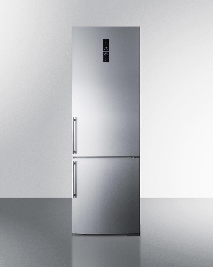 Summit 24" Wide Built-In Bottom Freezer Refrigerator With Icemaker - FFBF249SSBIIM