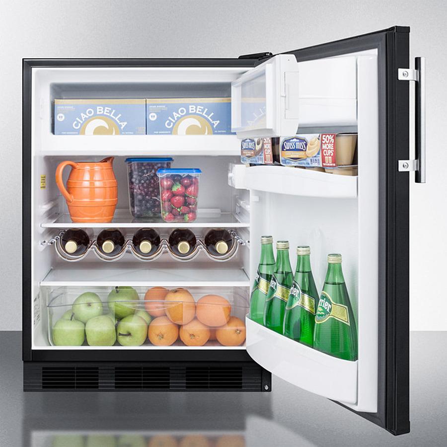 Summit 24" Wide Built-In Refrigerator-Freezer ADA Compliant - CT663BKBIADA - MyBBQDirect
