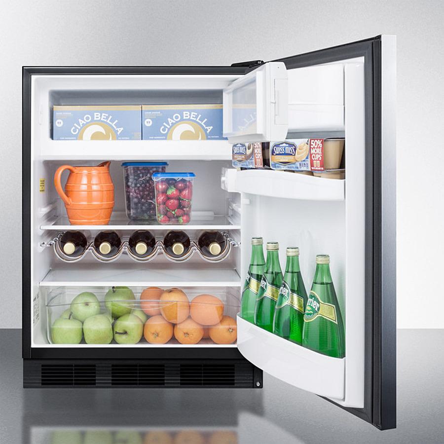 Summit 24" Wide Built-In Refrigerator-Freezer ADA Compliant - CT663BKBISSHHADA - MyBBQDirect