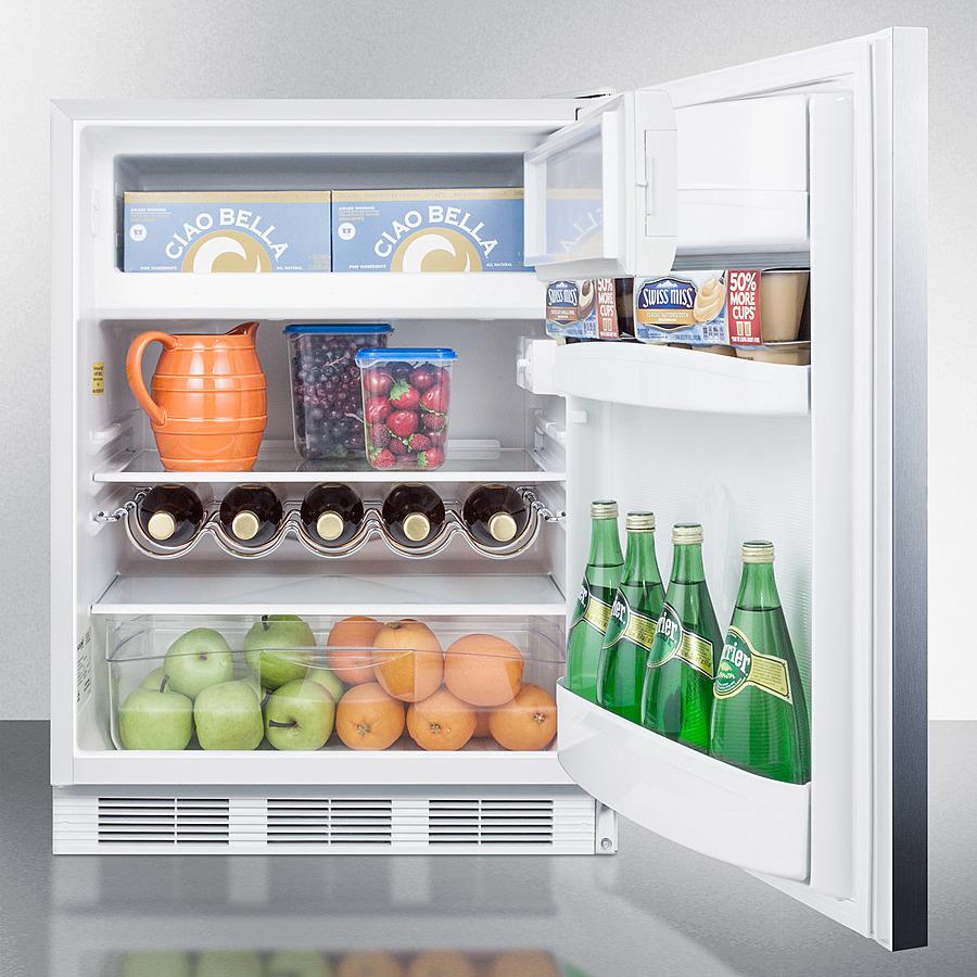 Summit 24" Wide Built-In Refrigerator-Freezer - CT661WBISSHH - MyBBQDirect