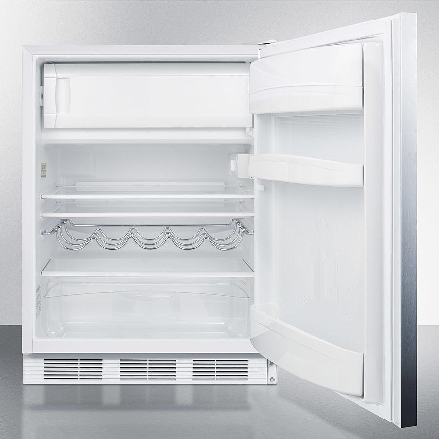 Summit 24" Wide Built-In Refrigerator-Freezer - CT661WBISSHH - MyBBQDirect