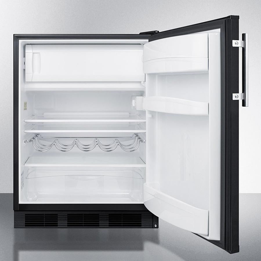 Summit 24" Wide Built-In Refrigerator-Freezer - CT663BKBI - MyBBQDirect