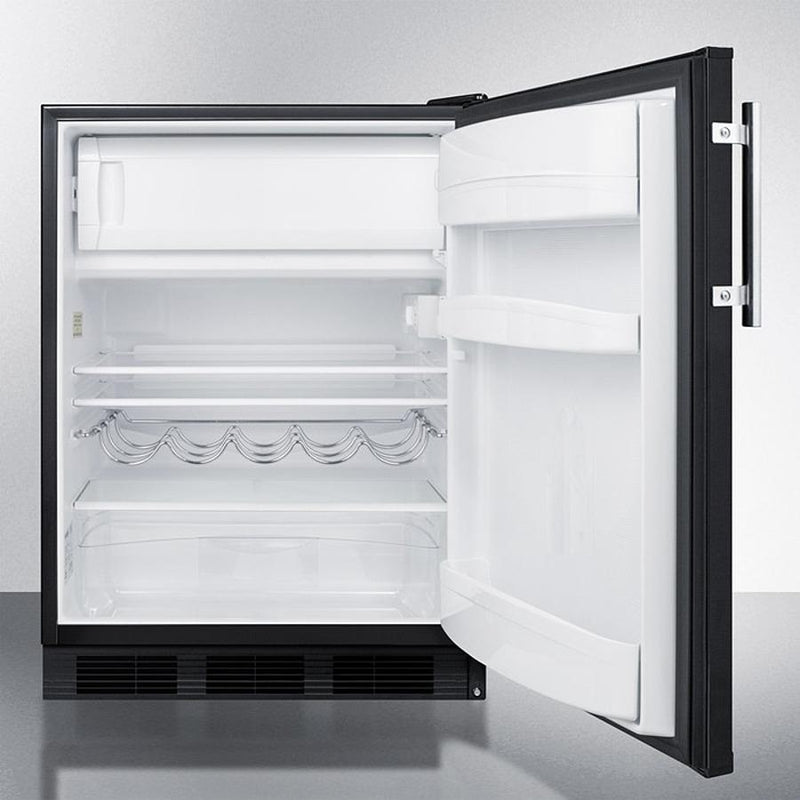 Summit 24" Wide Built-In Refrigerator-Freezer - CT663BKBI