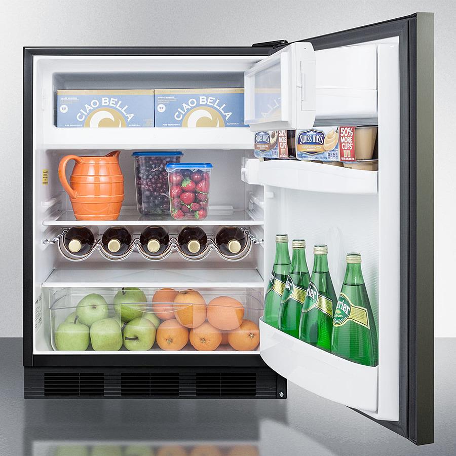 Summit 24" Wide Built-In Refrigerator-Freezer - CT663BKBIKSHH - MyBBQDirect