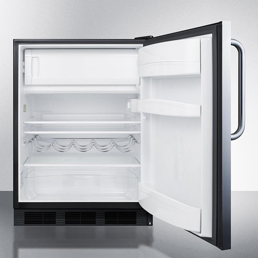 Summit 24" Wide Built-In Refrigerator-Freezer - CT663BKBISSTB - MyBBQDirect