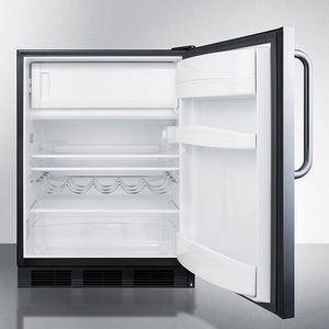 Summit 24" Wide Built-In Refrigerator-Freezer - CT663BKCSS - MyBBQDirect