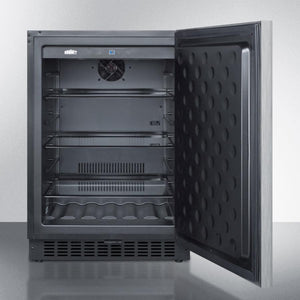 Summit 24" Wide Frost-Free Built-In All-Refrigerator With Horizontal Handle - FF64BXSSHH - MyBBQDirect