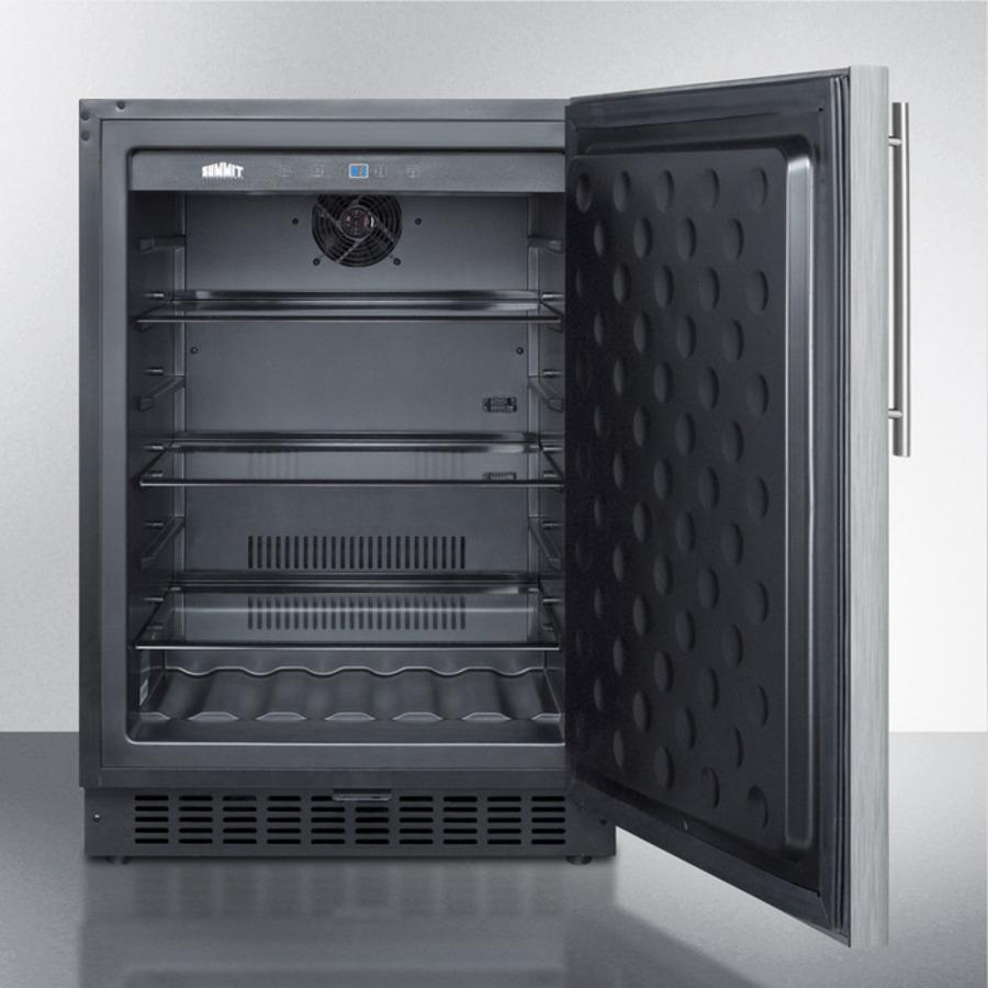 Summit 24" Wide Frost-Free Built-In All-Refrigerator With Thin Handle - FF64BXCSSHV - MyBBQDirect