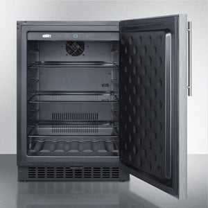 Summit 24" Wide Frost-Free Built-In All-Refrigerator With Thin Handle - FF64BXCSSHV - MyBBQDirect