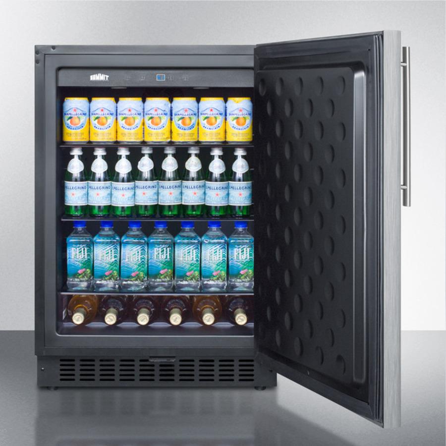 Summit 24" Wide Frost-Free Built-In All-Refrigerator With Thin Handle - FF64BXSSHV - MyBBQDirect