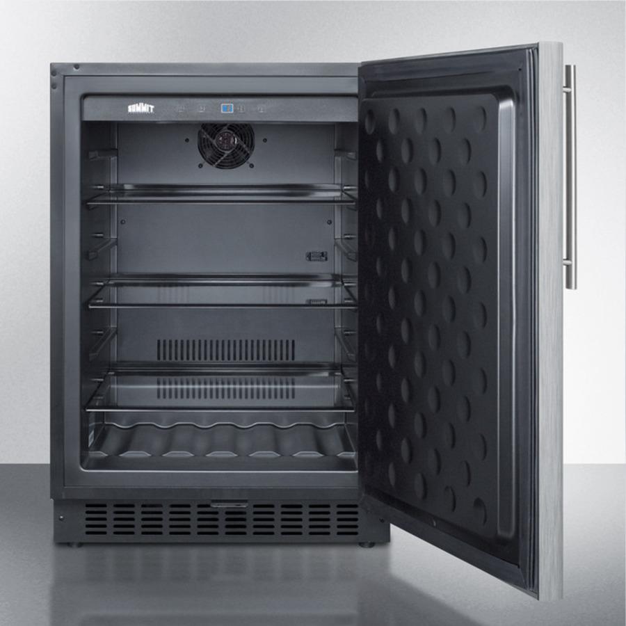 Summit 24" Wide Frost-Free Built-In All-Refrigerator With Thin Handle - FF64BXSSHV - MyBBQDirect