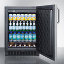 Summit 24" Wide Frost-Free Built-In All-Refrigerator With Towel Bar Handle - FF64BXCSSTB
