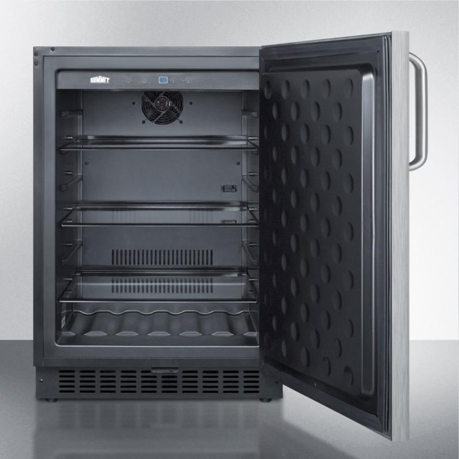 Summit 24" Wide Frost-Free Built-In All-Refrigerator With Towel Bar Handle - FF64BXSSTB - MyBBQDirect