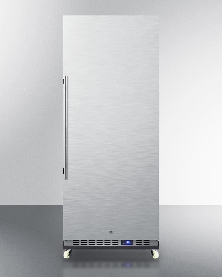 Summit 24" Wide Mini Reach-In All-Refrigerator with Dolly in Stainless Steel - FFAR121SSRI - MyBBQDirect