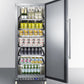 Summit 24" Wide Mini Reach-In All-Refrigerator with Dolly in Stainless Steel - FFAR121SSRI - MyBBQDirect