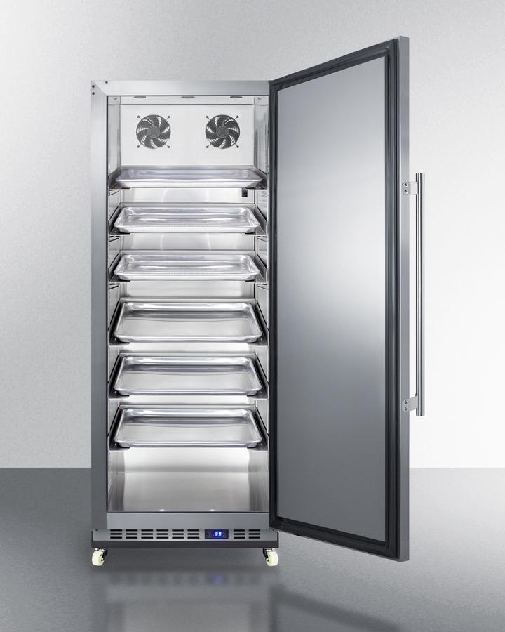 Summit 24" Wide Mini Reach-In All-Refrigerator with Dolly in Stainless Steel - FFAR121SSRI - MyBBQDirect