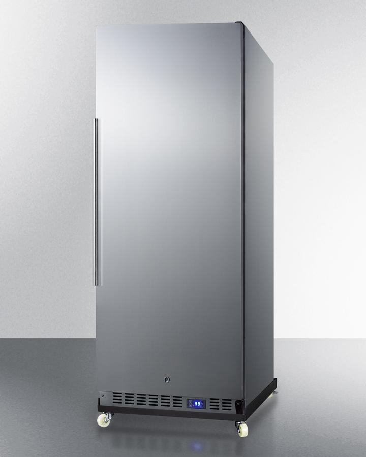 Summit 24" Wide Mini Reach-In All-Refrigerator with Dolly in Stainless Steel - FFAR121SSRI - MyBBQDirect