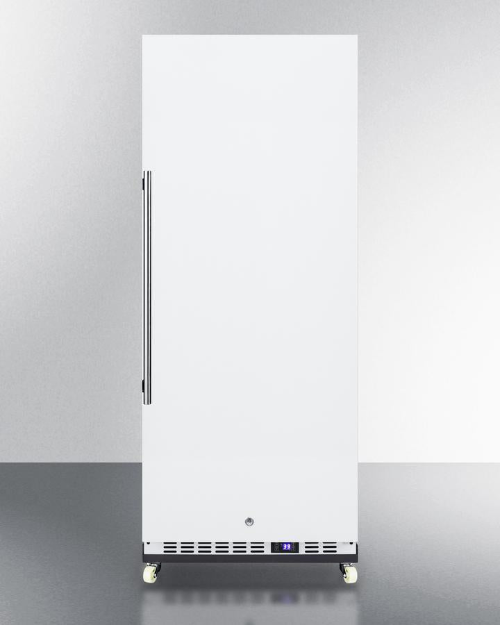 Summit 24" Wide Mini Reach-In All-Refrigerator with Dolly in White - FFAR12WRI - MyBBQDirect