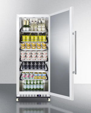 Summit 24" Wide Mini Reach-In All-Refrigerator with Dolly in White - FFAR12WRI - MyBBQDirect