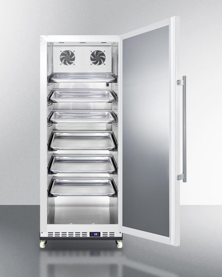Summit 24" Wide Mini Reach-In All-Refrigerator with Dolly in White - FFAR12WRI - MyBBQDirect
