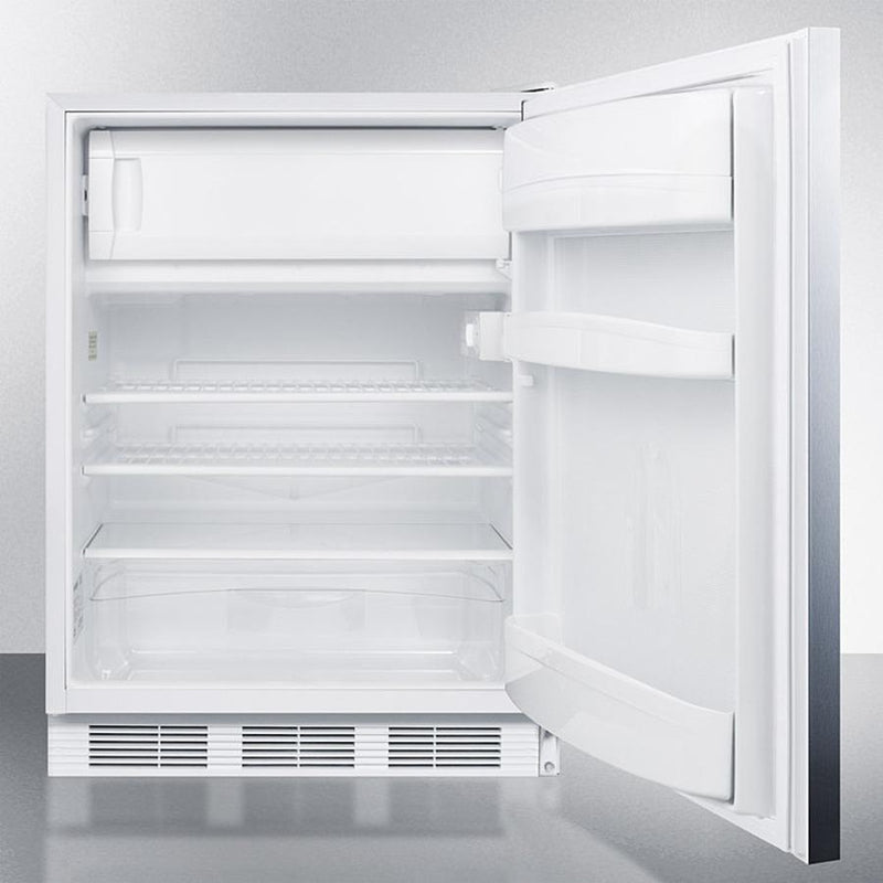 Summit 24" Wide Refrigerator-Freezer ADA Compliant - CT661WSSHHADA