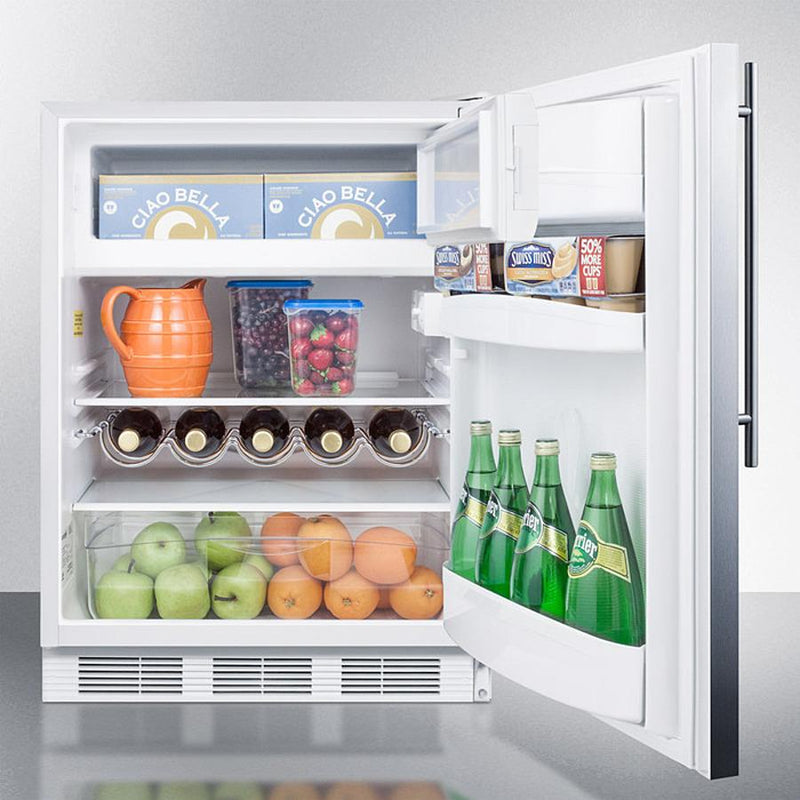 Summit 24" Wide Refrigerator-Freezer ADA Compliant - CT661WSSHVADA