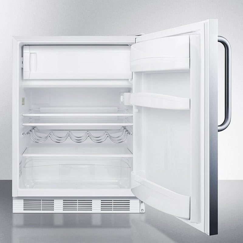 Summit 24" Wide Refrigerator-Freezer ADA Compliant - CT661WSSTBADA