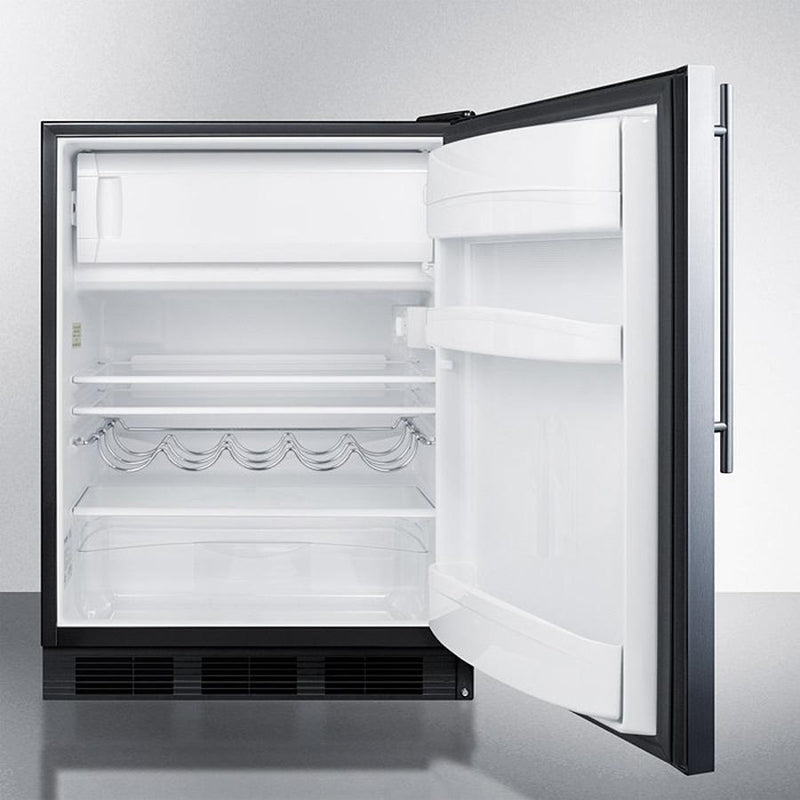 Summit 24" Wide Refrigerator-Freezer ADA Compliant - CT663BKSSHVADA