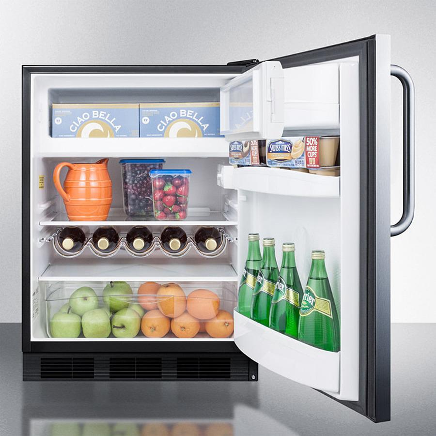 Summit 24" Wide Refrigerator-Freezer ADA Compliant - CT663BKSSTBADA - MyBBQDirect