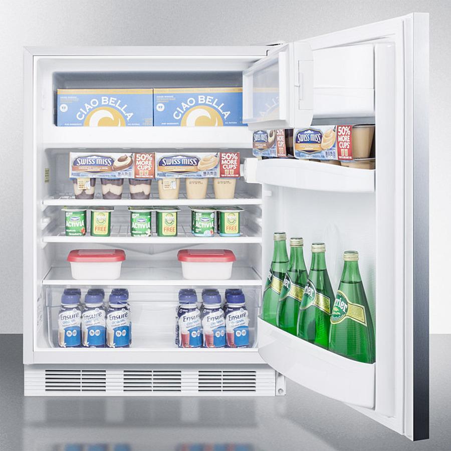 Summit 24" Wide Refrigerator-Freezer - CT661WSSHH - MyBBQDirect