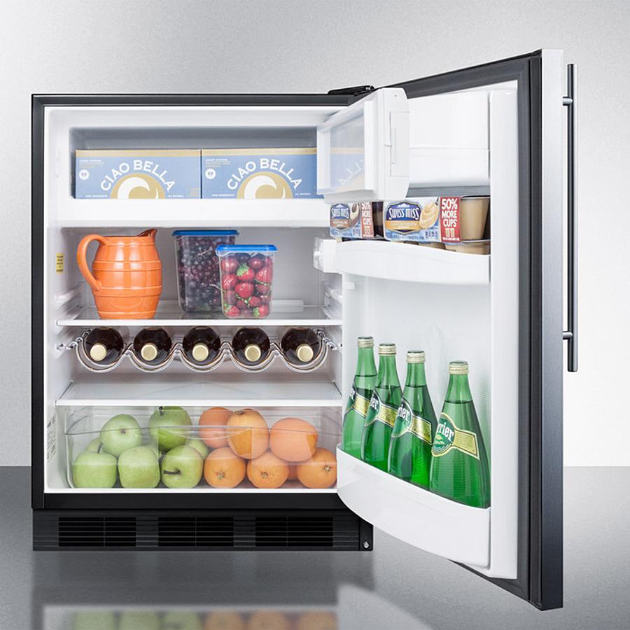 Summit 24" Wide Refrigerator-Freezer - CT663BKSSHV - MyBBQDirect