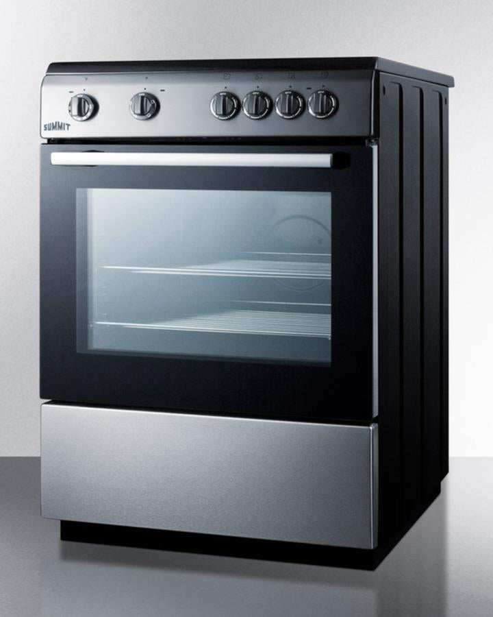 Summit 24" Wide Smooth Top Electric Range - CLRE24 - MyBBQDirect