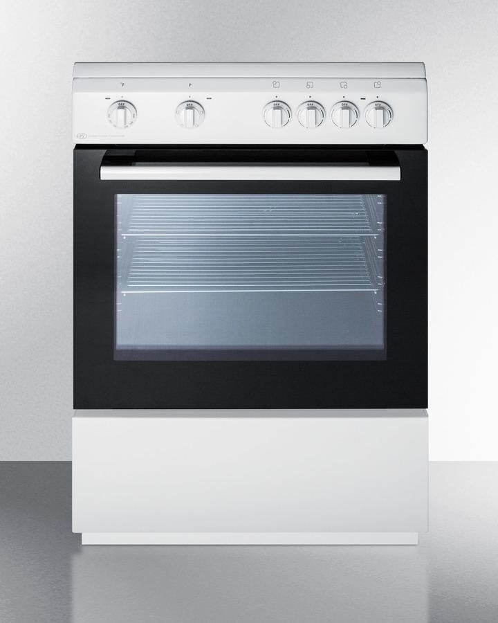 Summit 24" Wide Smooth Top Electric Range - CLRE24WH - MyBBQDirect
