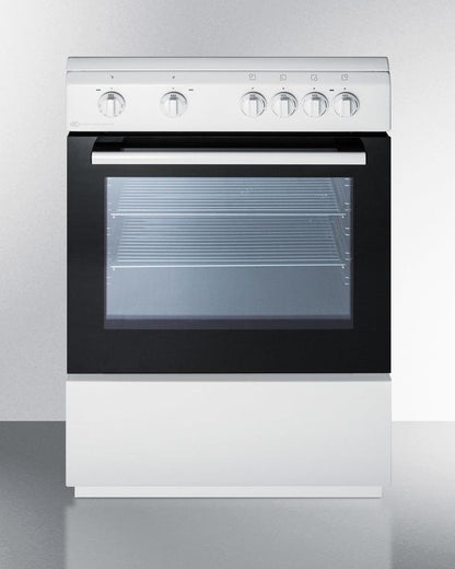 Summit 24" Wide Smooth Top Electric Range - CLRE24WH - MyBBQDirect