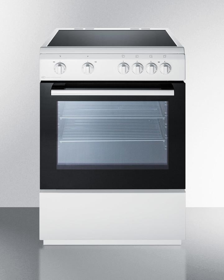 Summit 24" Wide Smooth Top Electric Range - CLRE24WH