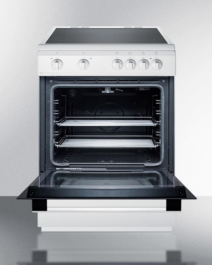 Summit 24" Wide Smooth Top Electric Range - CLRE24WH - MyBBQDirect