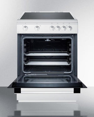 Summit 24" Wide Smooth Top Electric Range - CLRE24WH - MyBBQDirect