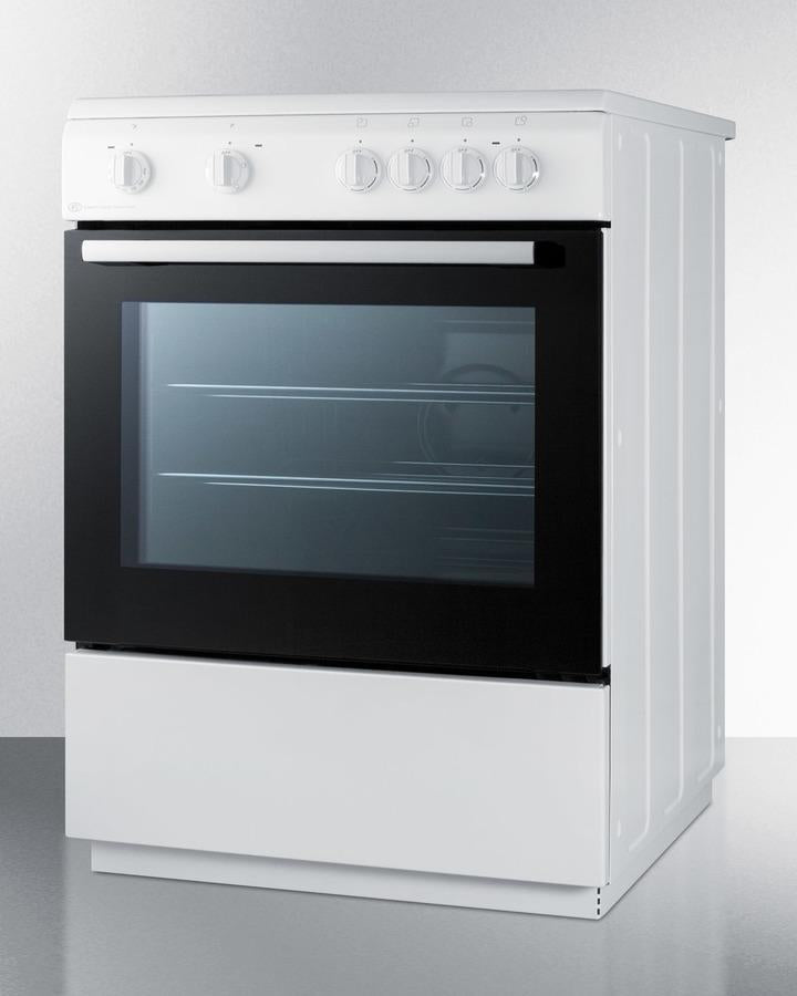 Summit 24" Wide Smooth Top Electric Range - CLRE24WH - MyBBQDirect