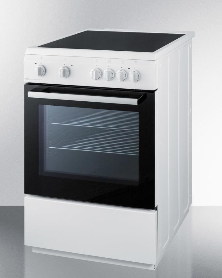 Summit 24" Wide Smooth Top Electric Range - CLRE24WH - MyBBQDirect
