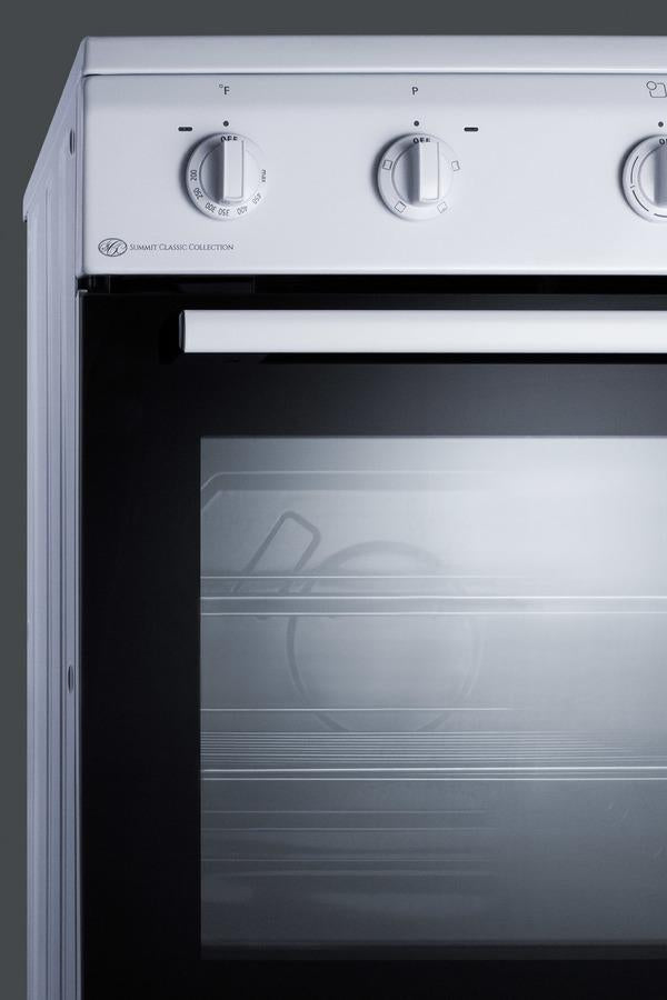 Summit 24" Wide Smooth Top Electric Range - CLRE24WH - MyBBQDirect