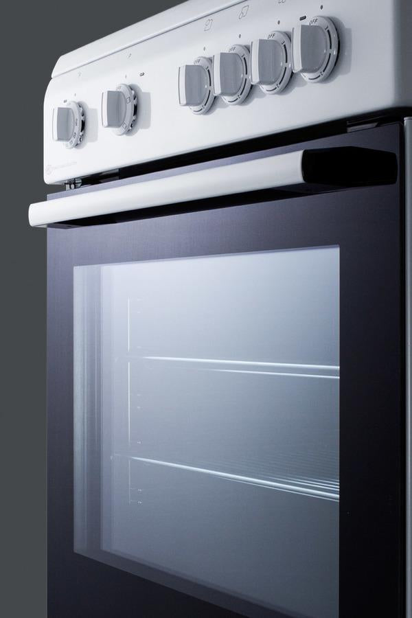Summit 24" Wide Smooth Top Electric Range - CLRE24WH - MyBBQDirect
