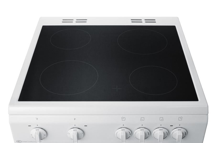 Summit 24" Wide Smooth Top Electric Range - CLRE24WH - MyBBQDirect
