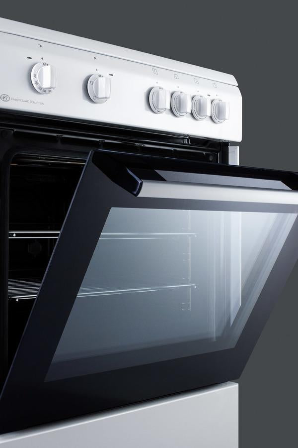 Summit 24" Wide Smooth Top Electric Range - CLRE24WH - MyBBQDirect