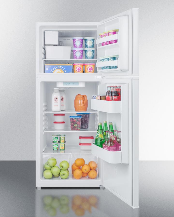 Summit 24" Wide Top Mount Refrigerator-Freezer With Icemaker - FF1071WIM - MyBBQDirect