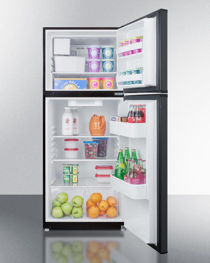 Summit 24" Wide Top Mount Refrigerator-Freezer With Icemaker - FF1072BIM - MyBBQDirect