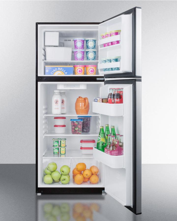 Summit 24" Wide Top Mount Refrigerator-Freezer With Icemaker - FF1085SSIM - MyBBQDirect
