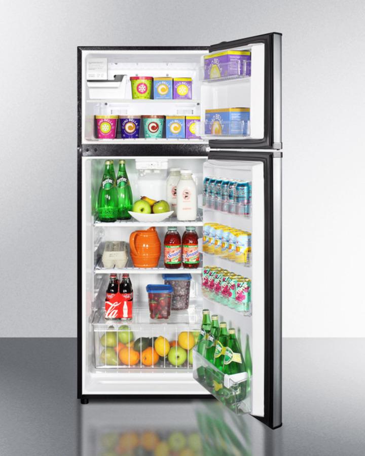 Summit 24" Wide Top Mount Refrigerator-Freezer With Icemaker - FF1159SSIM - MyBBQDirect