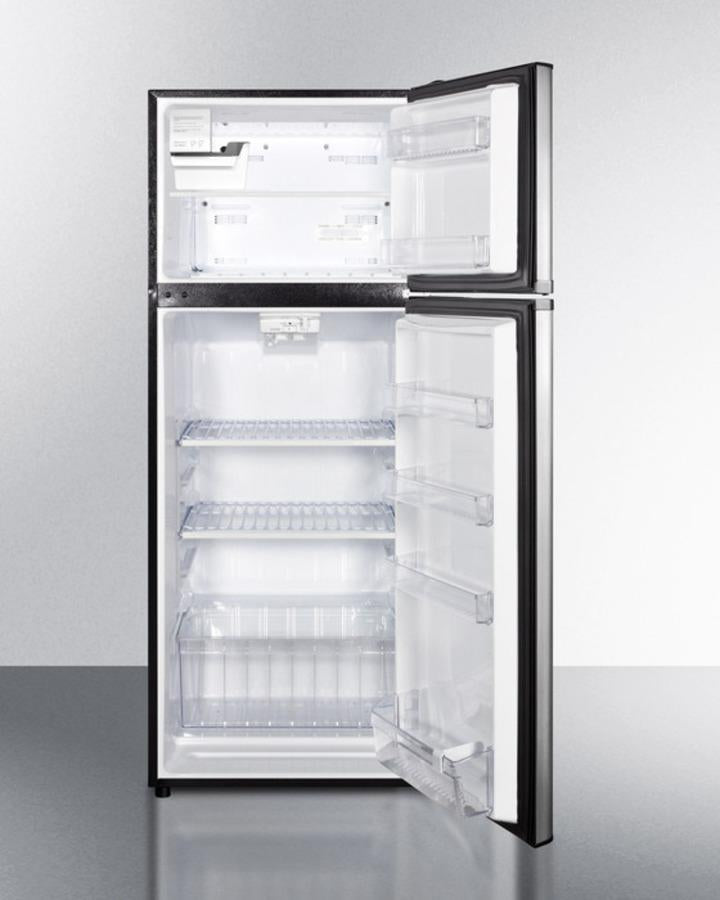 Summit 24" Wide Top Mount Refrigerator-Freezer With Icemaker - FF1159SSIM - MyBBQDirect