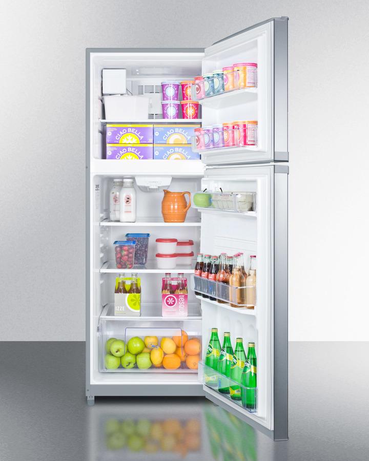 Summit 26" Wide Top Mount Refrigerator-Freezer With Icemaker - FF1427SSIM - MyBBQDirect